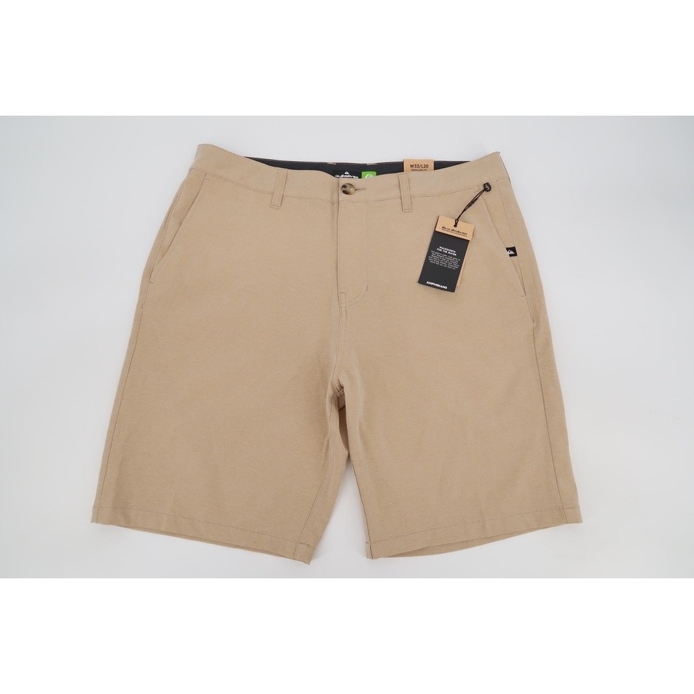 Quiksilver Union Heather Amphibian Shorts Mens 33 Khaki Hybrid Walkshorts NEW